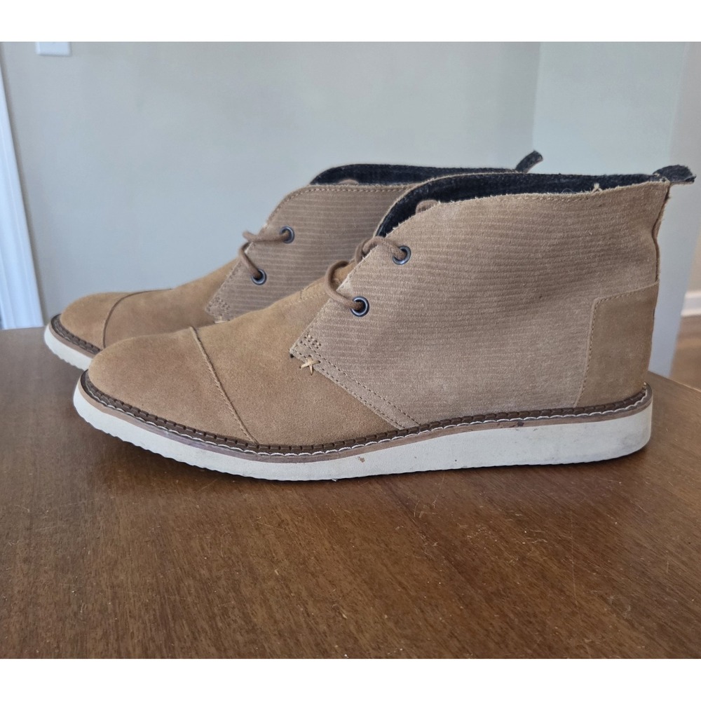 Suede corduroy chukka boots men's 13 urban minimalist toms Mateo dessert